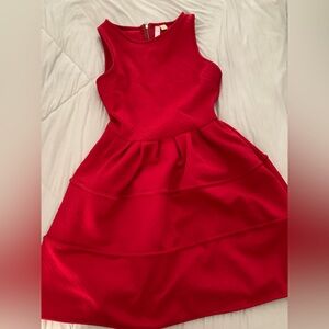 Francesca's Collections Bold Red Textured Sleeveless Dress